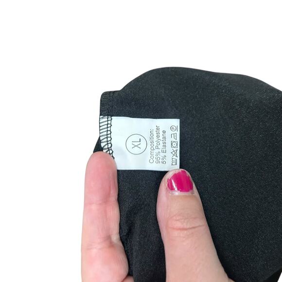 Dark Feminine Satin Mini Dress Black Lace Up Back Y2K Party‎ Size XL - Picture 7 of 8